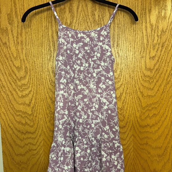 Old Navy Girls Lavender Floral Ruffle-Hem Sundress – Size M (8) - Picture 1 of 5